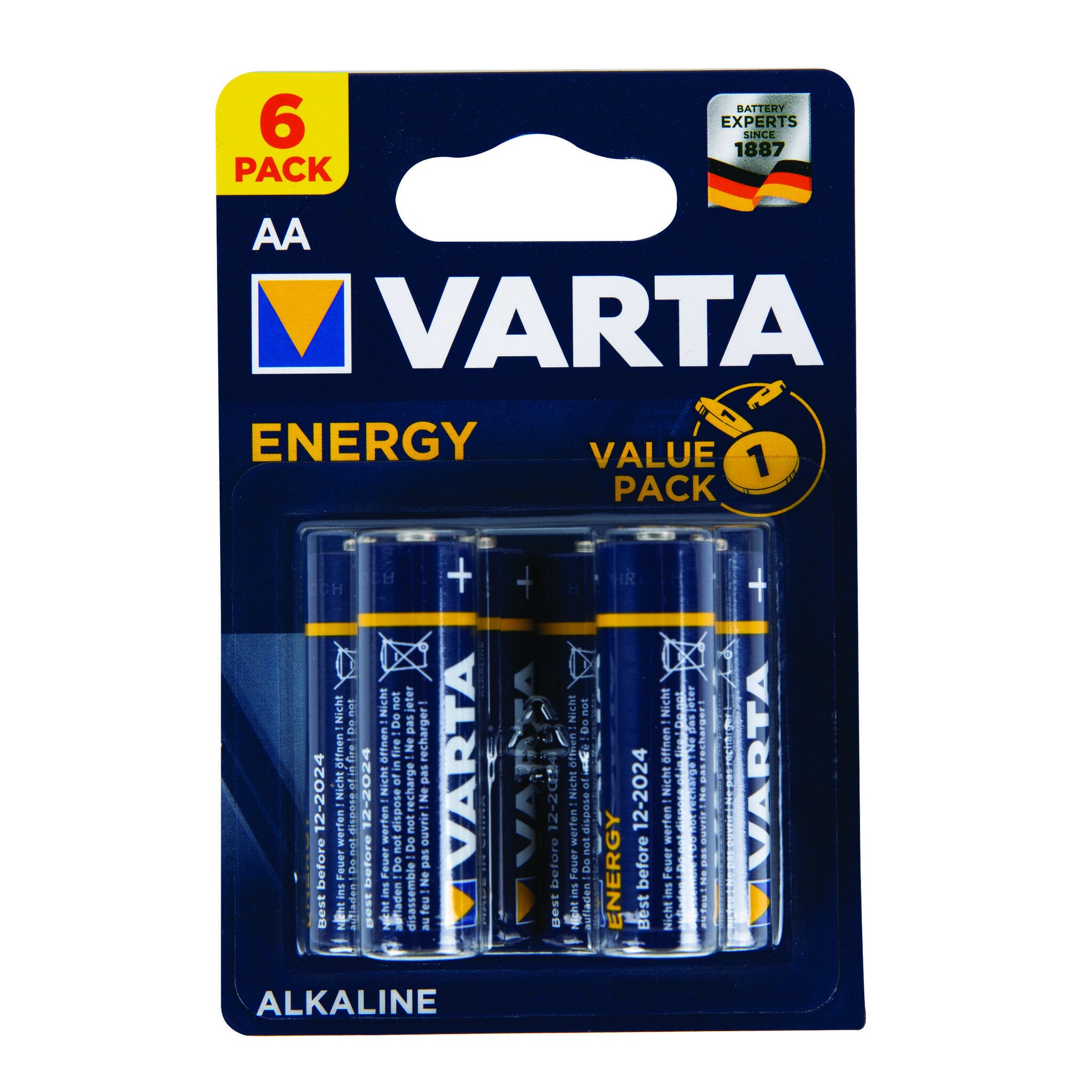 Set 6 baterii alcaline AA  Varta