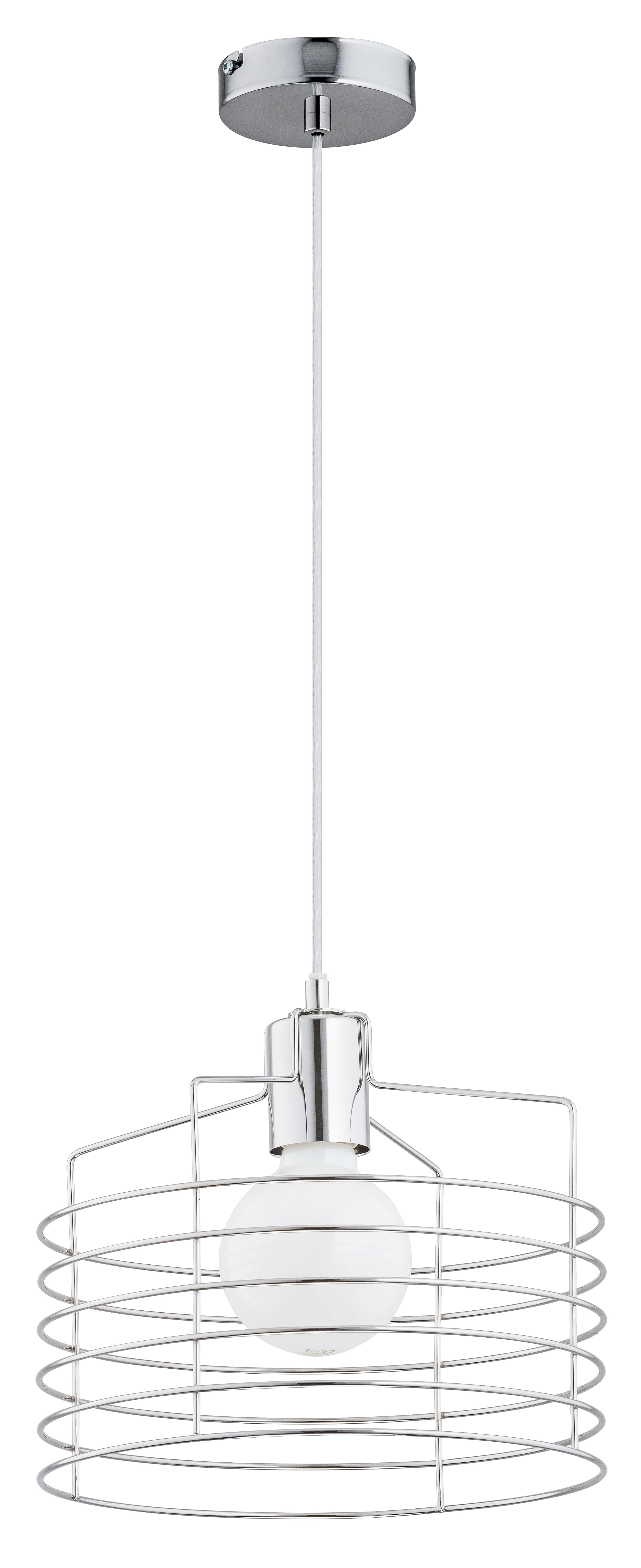 Lustra tip pendul, Crom/Alb, 60 W, 1 x E27  Alfa Manta