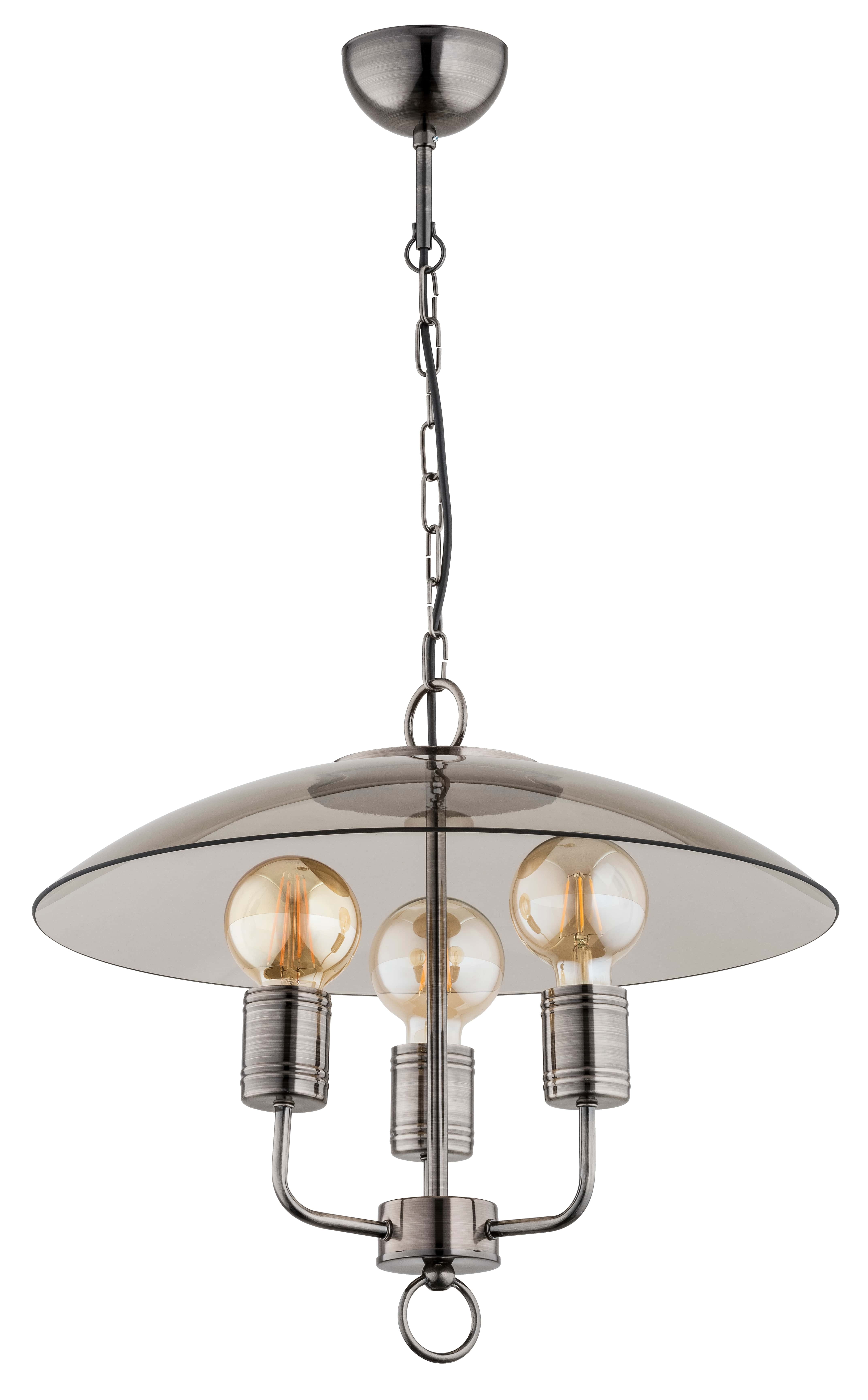 Lustra tip pendul, Negru, 60 W, 3 x E27  Alfa Nuvola