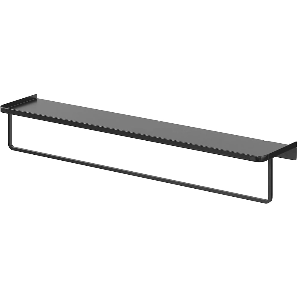Raft pentru baie Elland GOODHOME, 60 x 12 x 9 cm, otel, negru mat