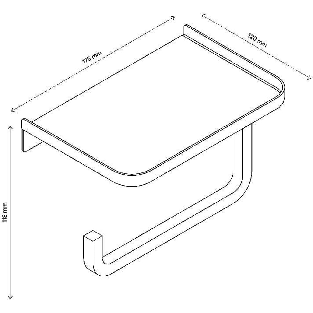 Suport hartie igienica GOODHOME Elland, negru