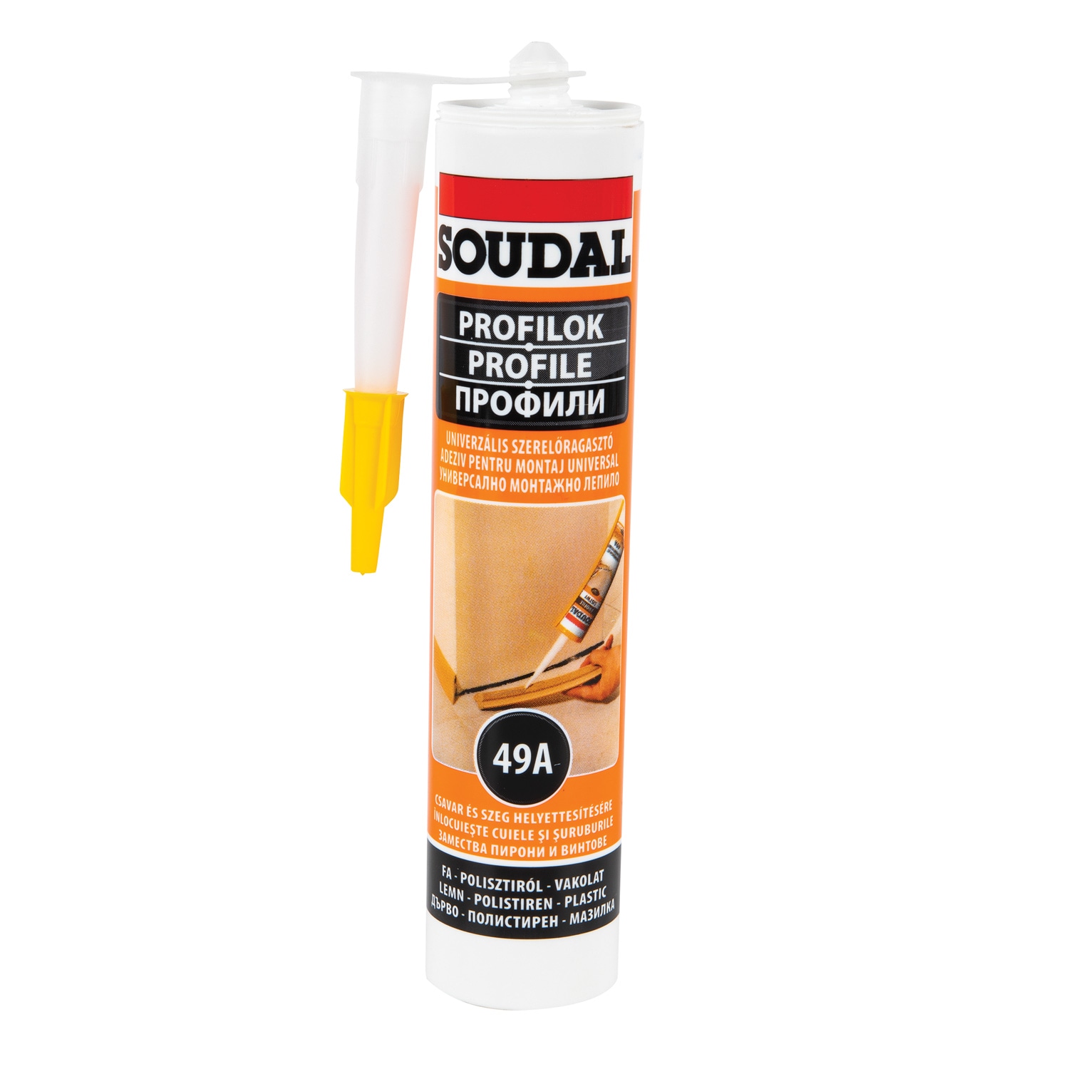 Adeziv pentru cauciuc SOUDAL SBR 49A, 280 ml