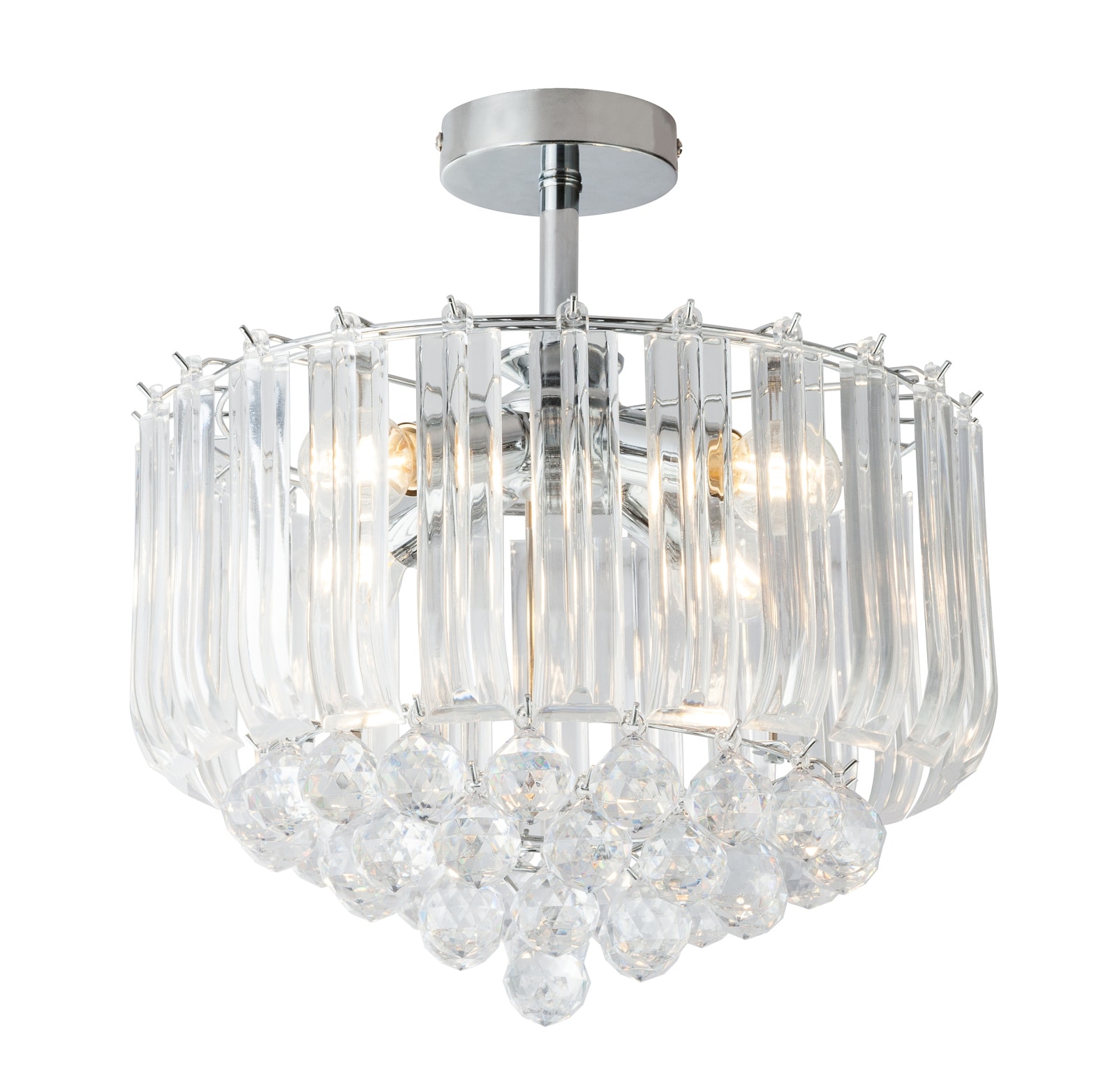 Plafoniera LED, 4 x 40 W, transparent, metal si acril  Globo Minnesota