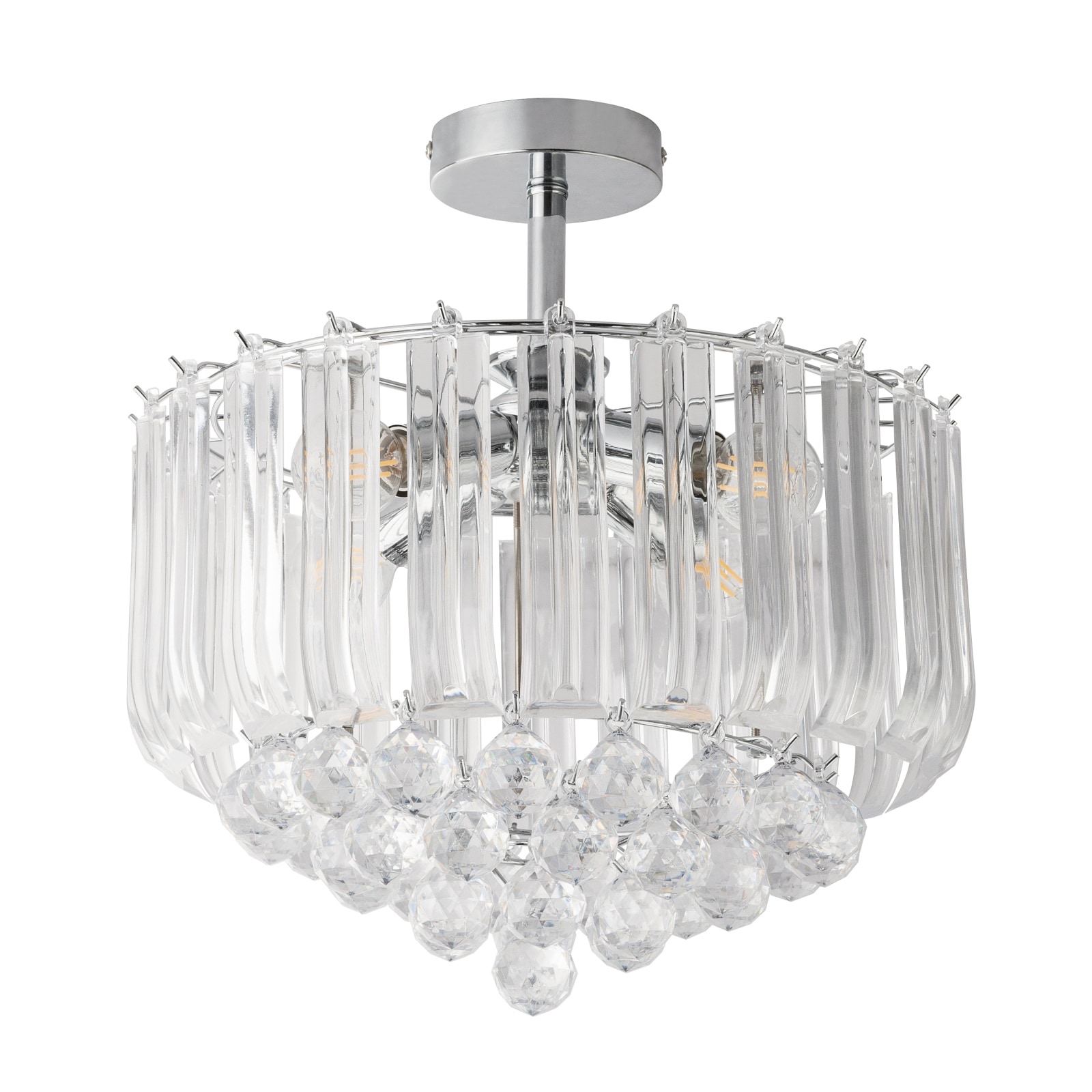 Plafoniera LED, 4 x 40 W, transparent, metal si acril  Globo Minnesota