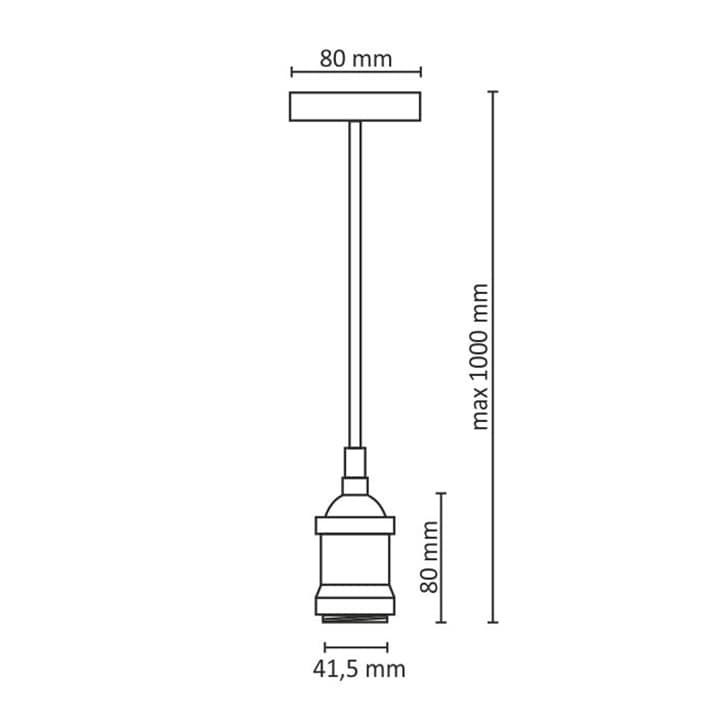 Lustra tip pendul, Auriu, 20 W, 1 x E27  Sanico Polux