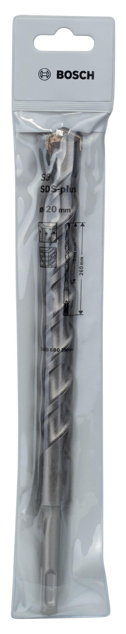 Burghiu SDS-Plus Bosch, 20 x 200/260 mm