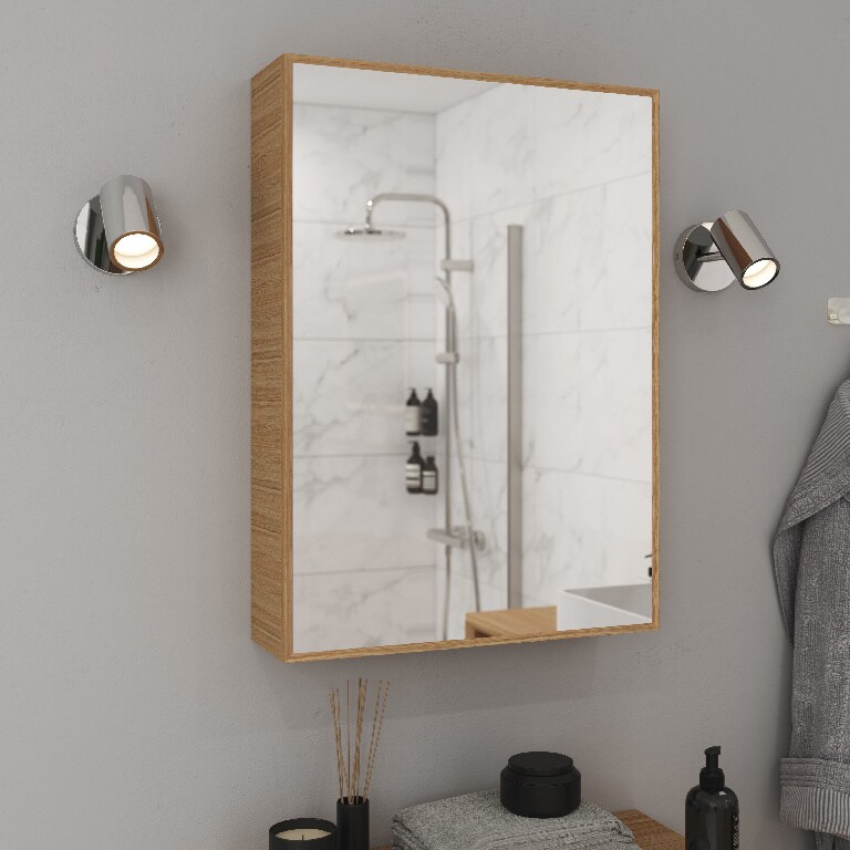 Spot GOODHOME Tellot, 5W, IP44, argintiu