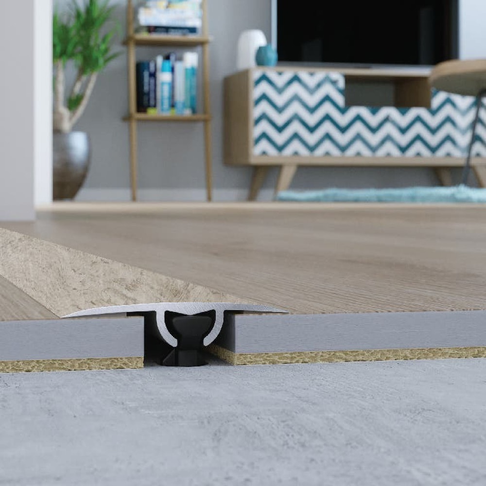 Profil de trecere parchet GOODHOME, aluminiu, 30 x 930 mm, gri