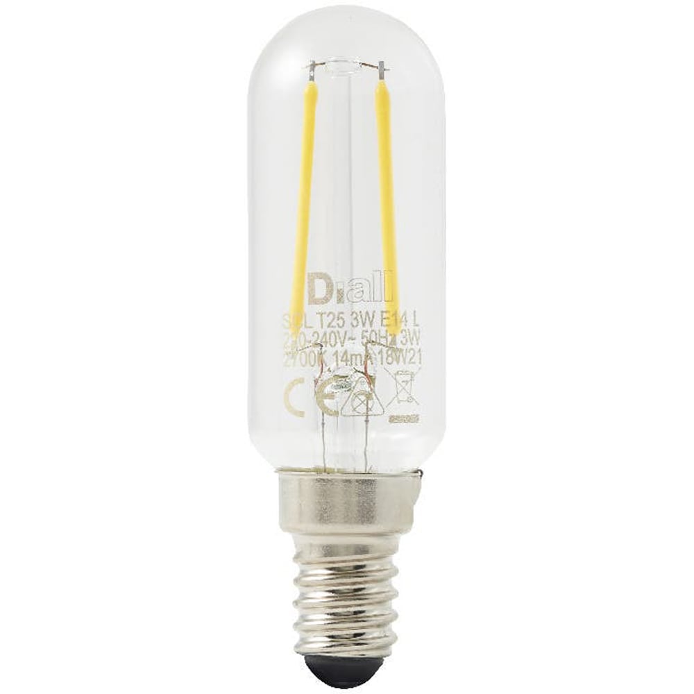 Bec LED cu filament T25 DIALL, E14, 1.8W, 250lm, 2700K