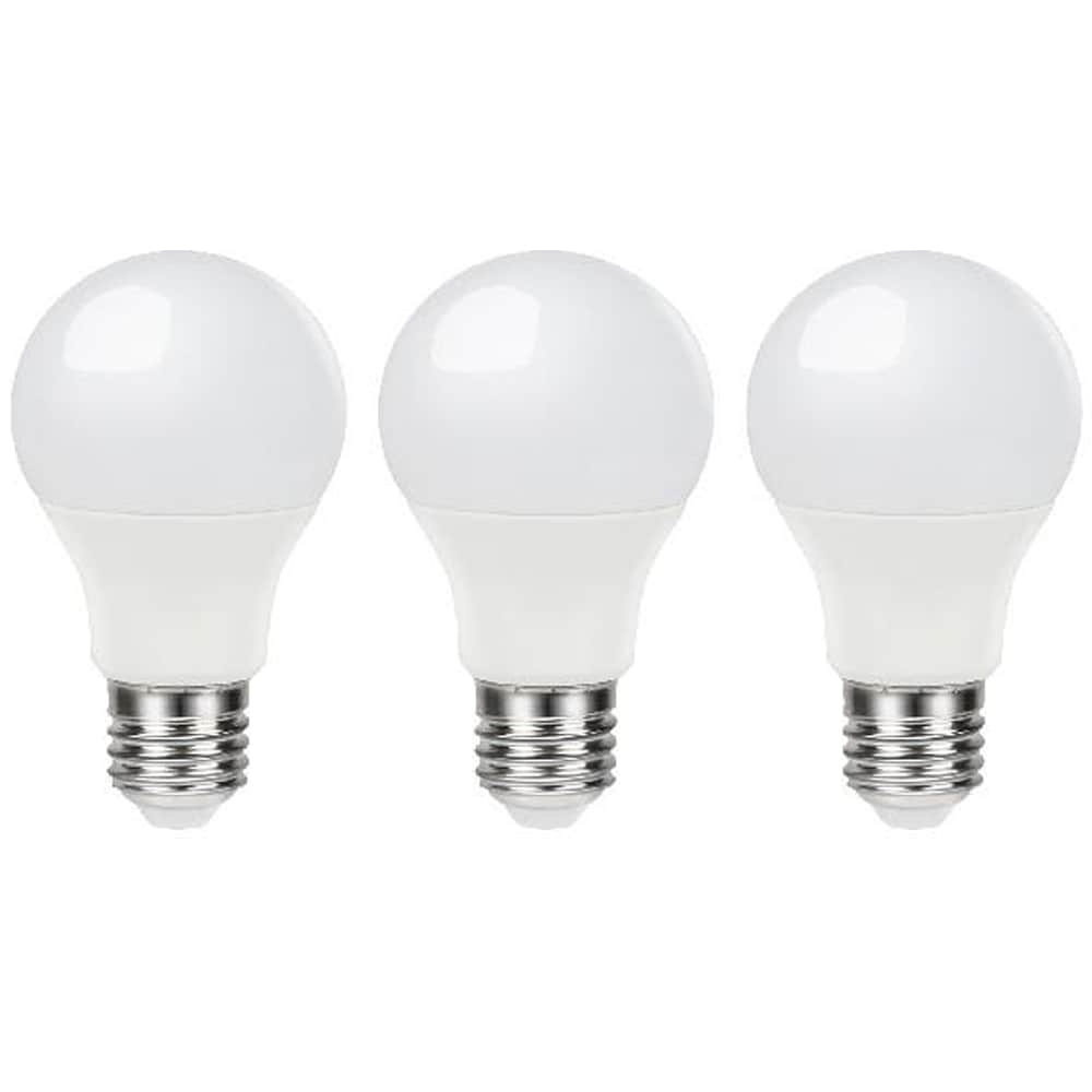Set 3 becuri LED A55 DIALL, E27, 4.2W, 470lm, 2700K