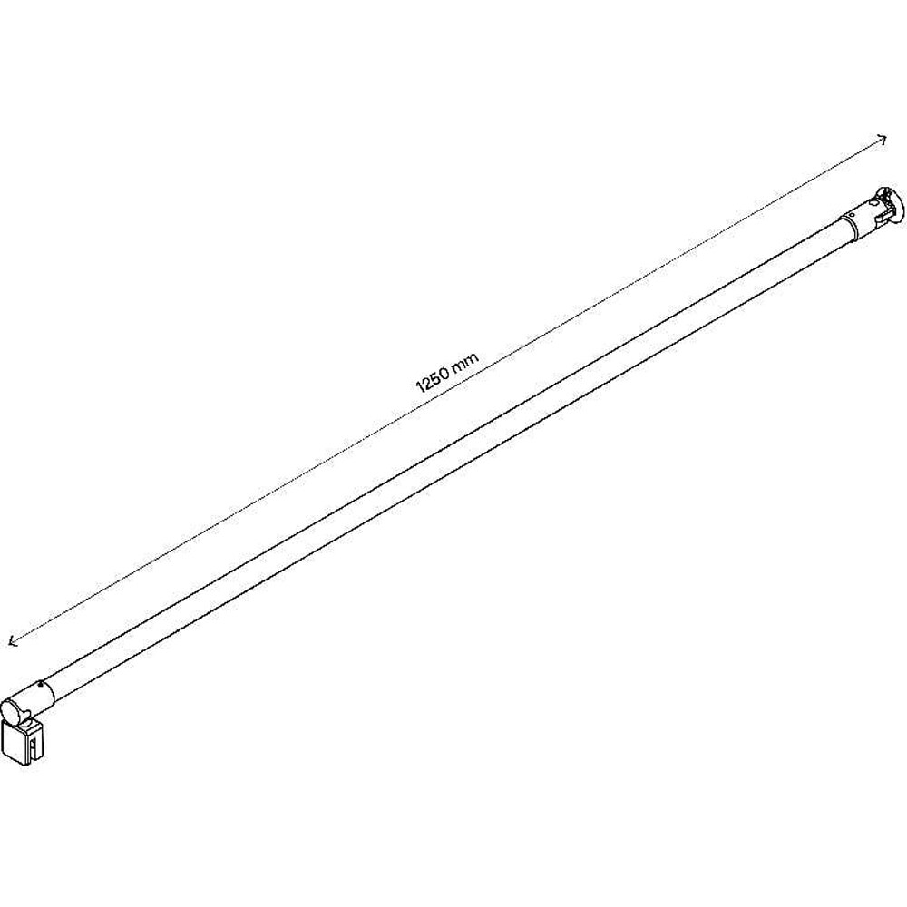 Bara de fixare perete GOODHOME Beloya, otel inoxidabil, 125 cm, argintiu