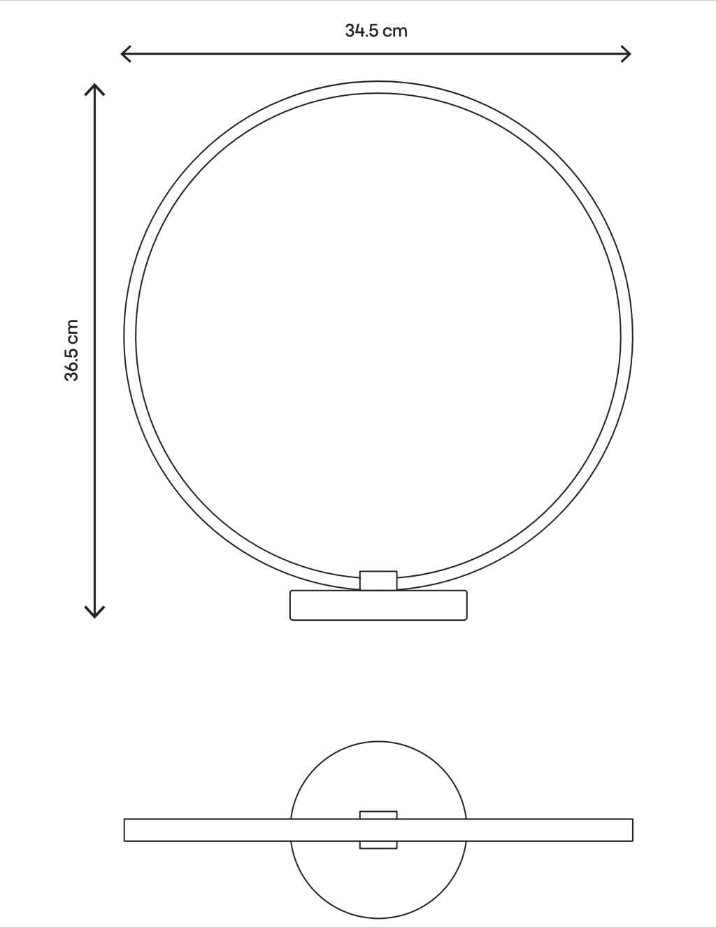 Veioza LED, camera de zi, crom,   Annelus