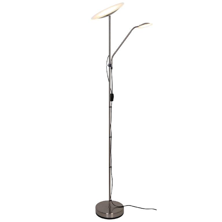 Lampadar Argintiu, LED integrat, 18 W, 165 cm  GoodHome Picrite