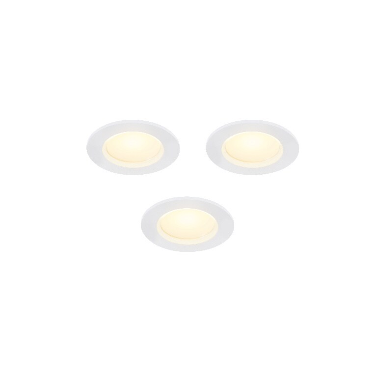 Set 3 spoturi LED incastrate Colours Thorold, diametru 8.5 cm, alb, IP20