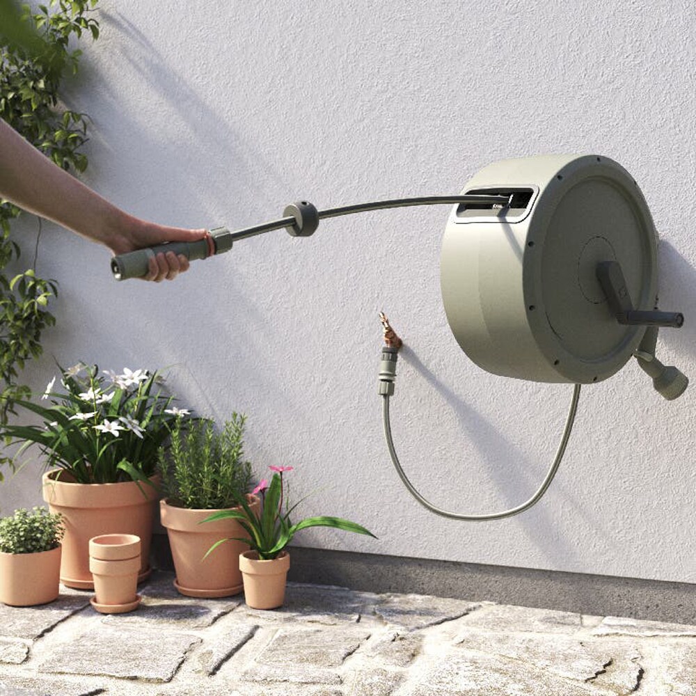 Derulator manual de perete cu furtun gradina Verve, 25m