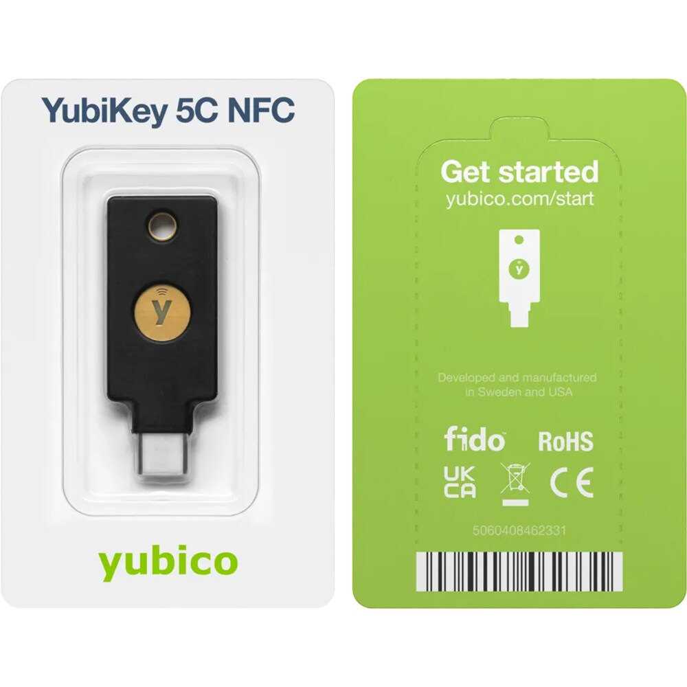 Cheie de securitate YUBICO YubiKey 5C NFC, USB-C, negru