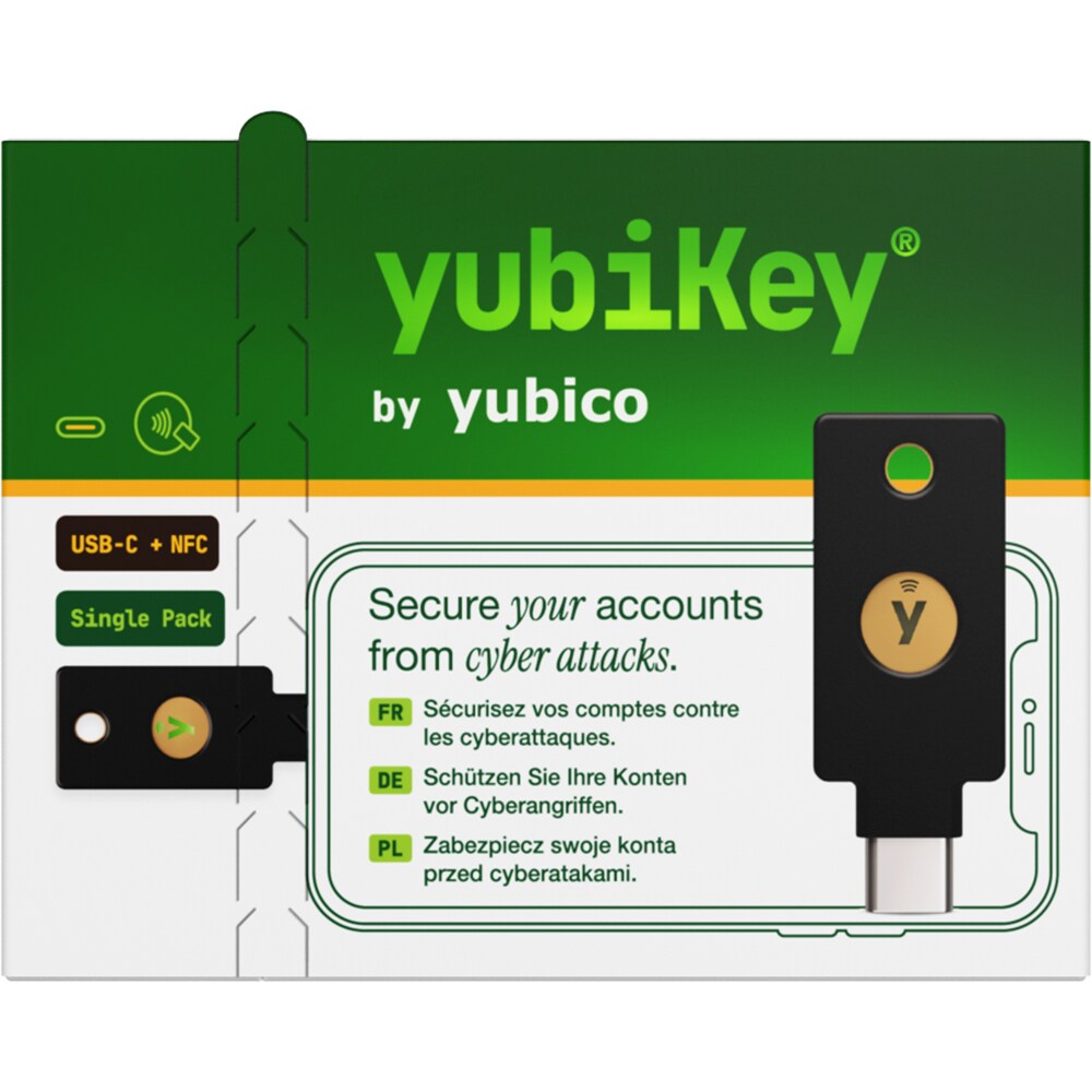 Cheie de securitate YUBICO YubiKey 5C NFC, USB-C, negru