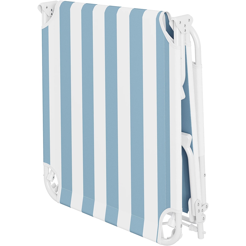 Sezlong gradina Curacao, otel, 183 x 57.5 x 79 cm, albastru