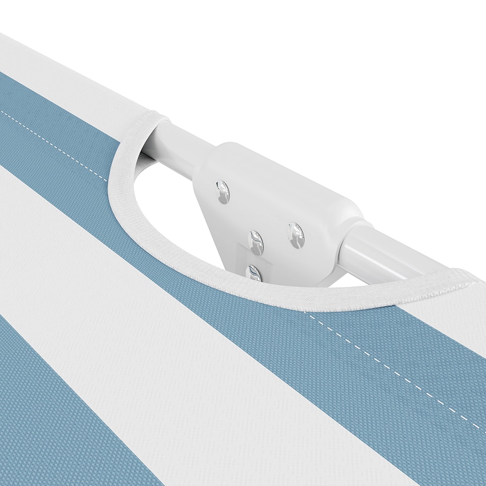 Sezlong gradina Curacao, otel, 183 x 57.5 x 79 cm, albastru