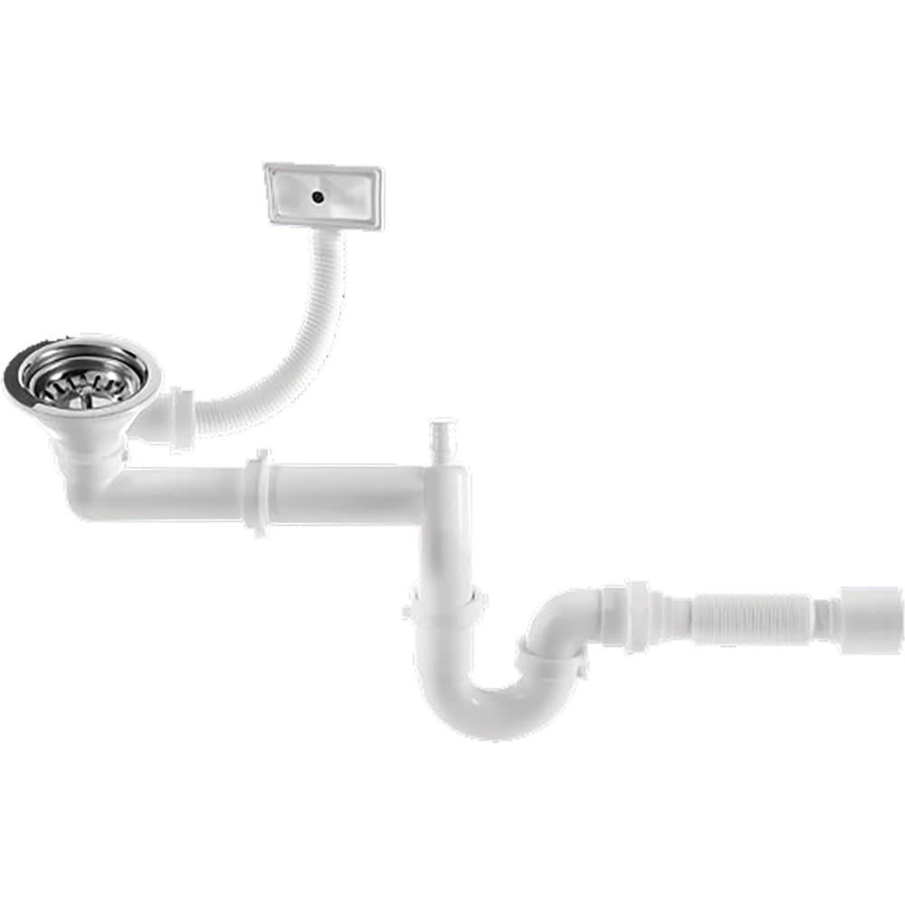 Kit scurgere chiuveta U03 FO45T, plastic si inox, alb