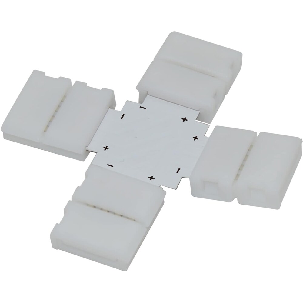 Conector in cruce banda led GoodHome Waldeck, 12V, IP20, alb mat