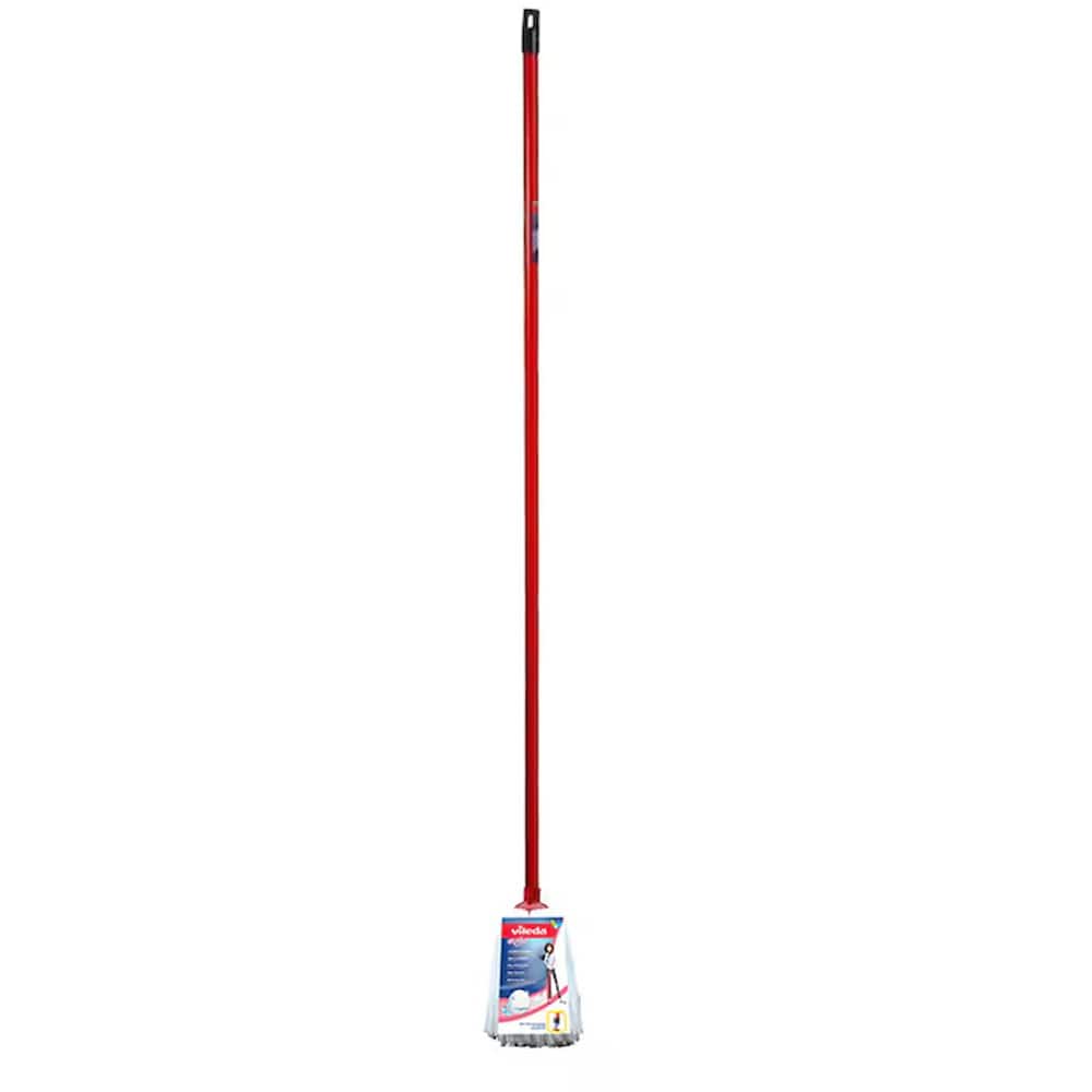 Mop cu maner VILEDA, vascoza, 130 cm, alb-rosu