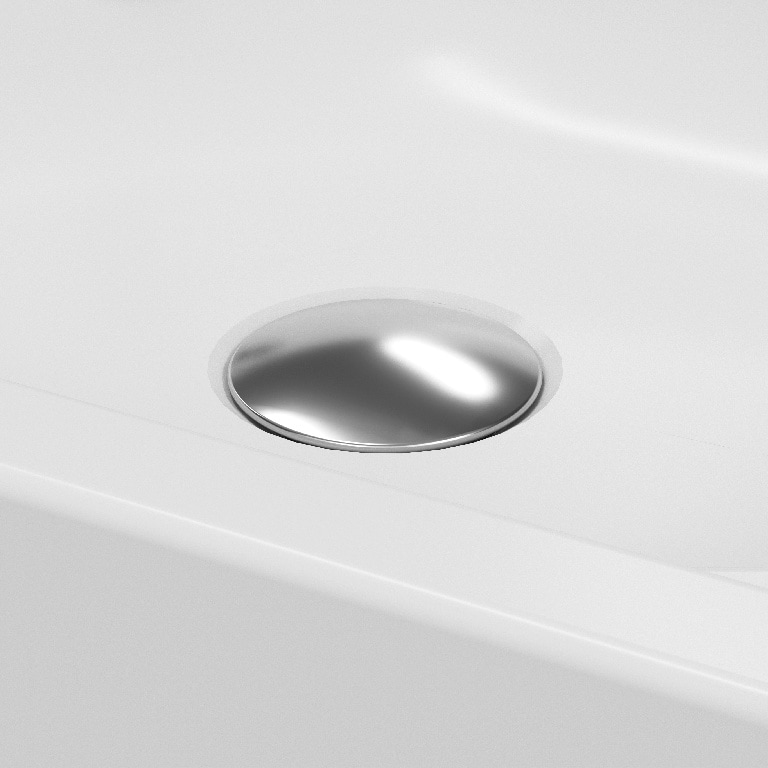 Lavoar baie GOODHOME Maza, rasina, 60.4 x 36.2 cm, alb