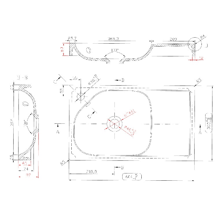 Lavoar baie GOODHOME Maza, rasina, 60.4 x 36.2 cm, alb