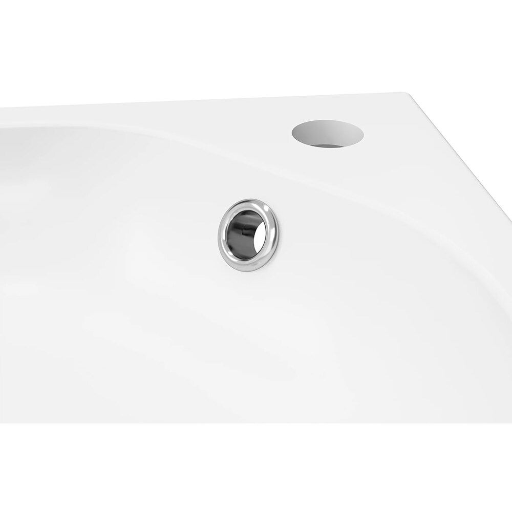 Lavoar baie GOODHOME Maza, rasina, 80.4 x 36.2 cm, alb lucios