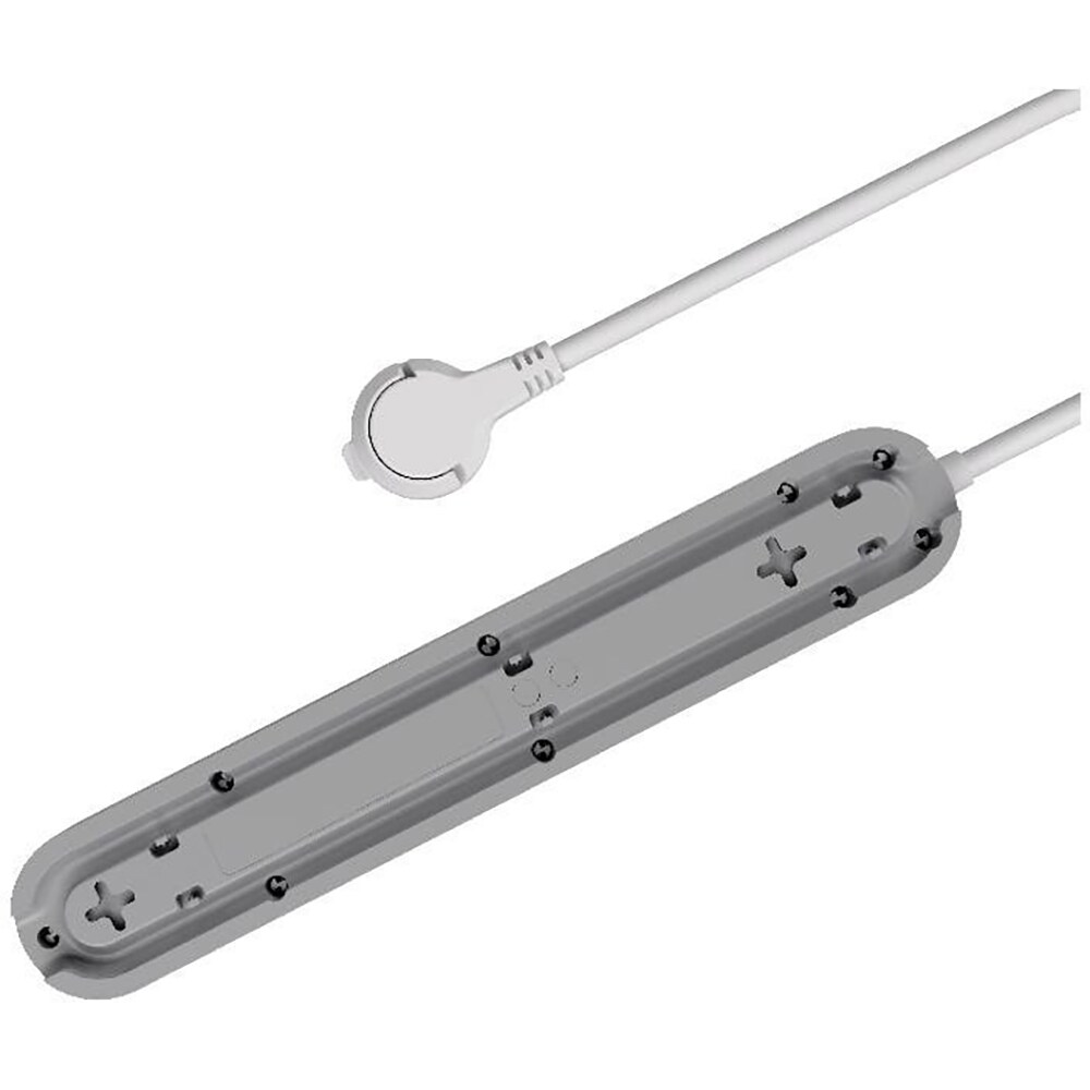 Prelungitor JACOBSEN, 5 prize Schuko, 3 m, 1.5 mm, alb/gri