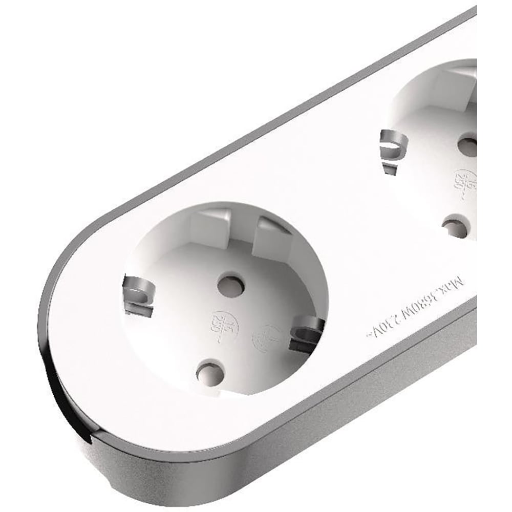 Prelungitor JACOBSEN, 6 prize Schuko, 1.5 m, 1.5 mm, cu 2 porturi USB, alb