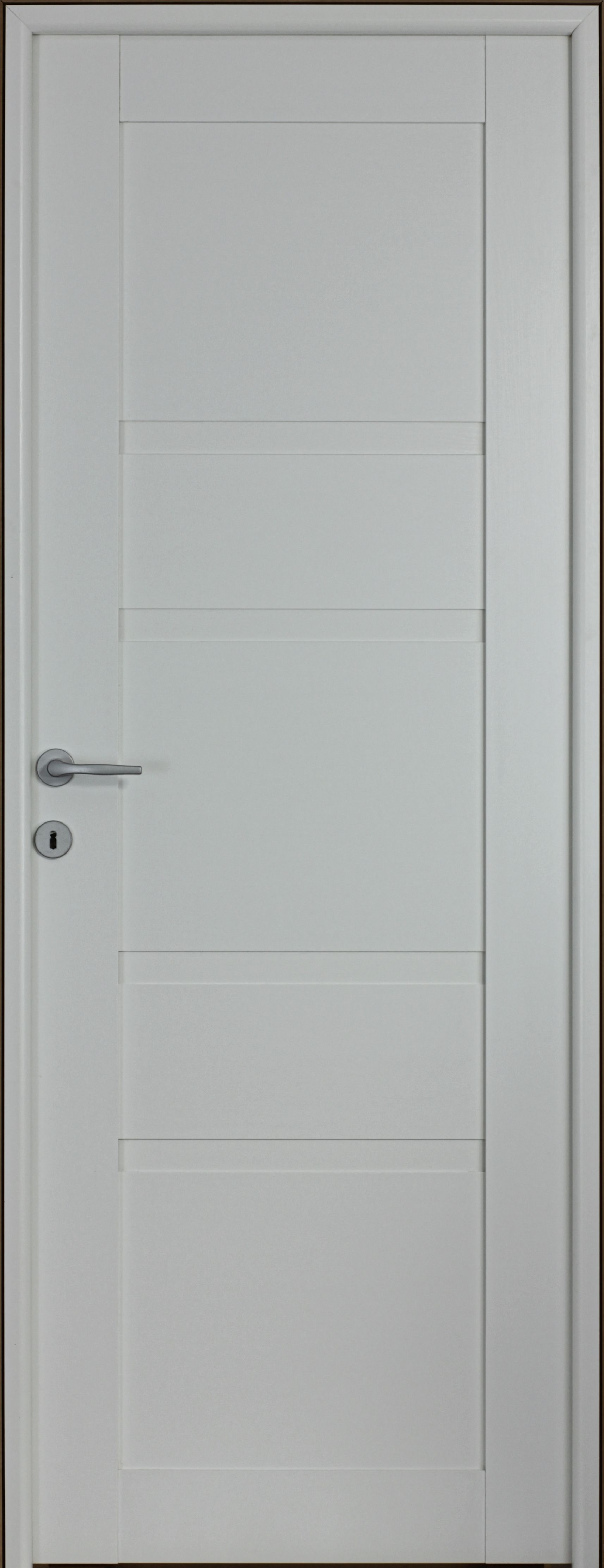 Usa interior Bella, fara geam, reversibila, MDF, 68 x 203 cm, alb