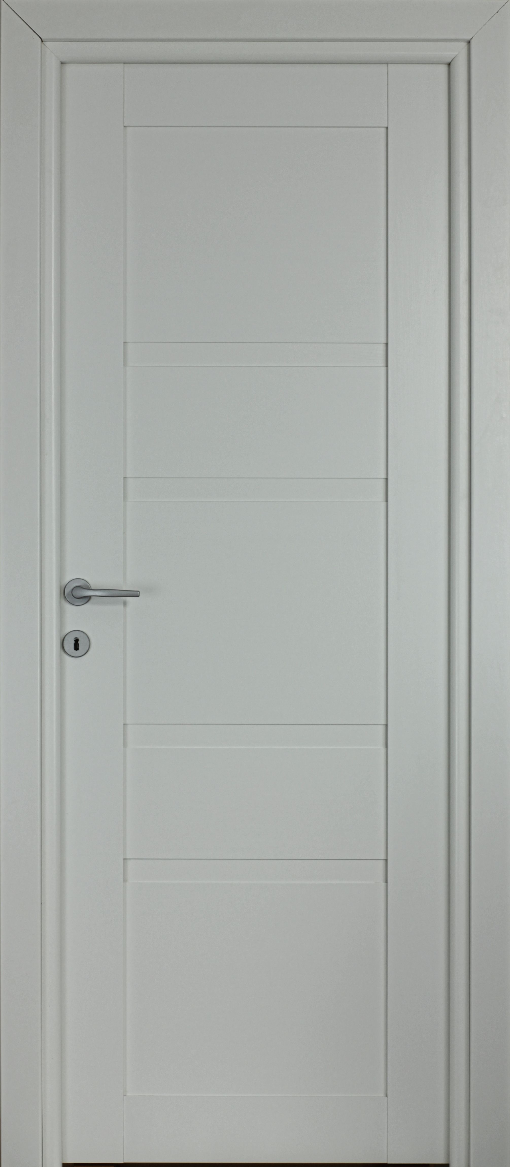 Usa interior Bella, fara geam, reversibila, MDF, 78 x 203 cm, alb