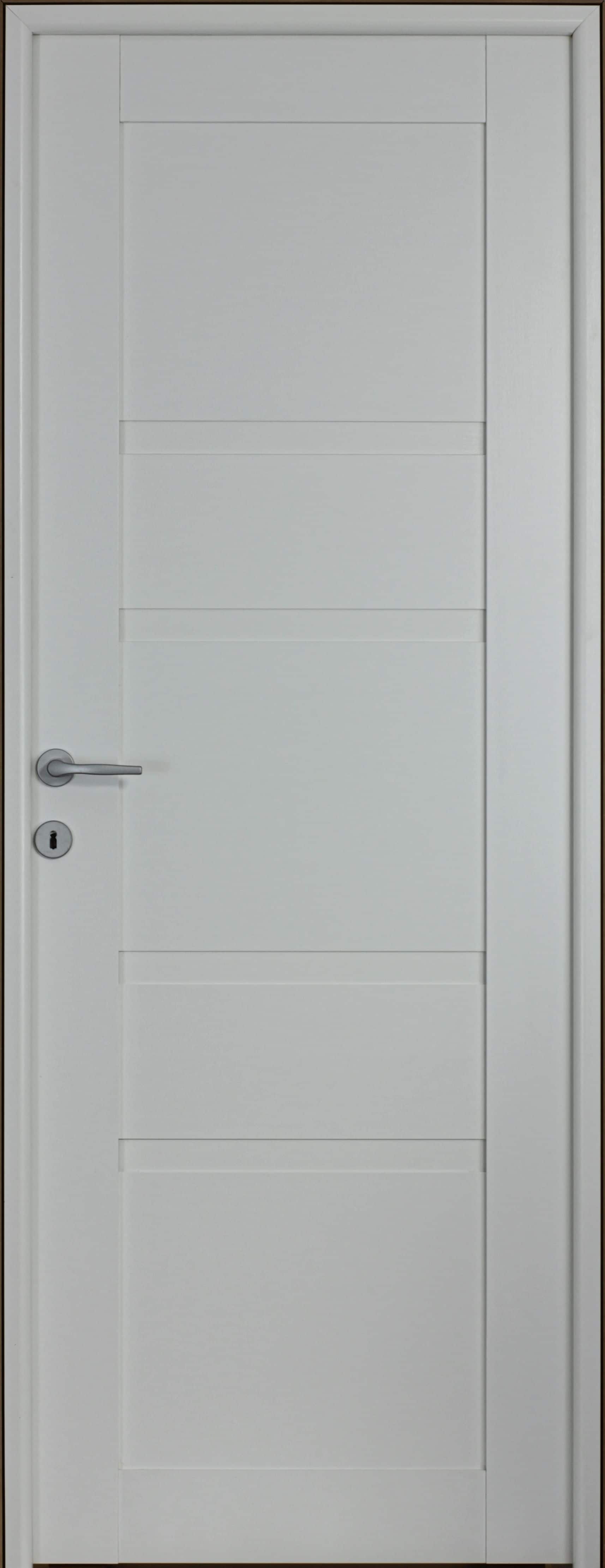 Usa interior Bella, fara geam, reversibila, MDF, 78 x 203 cm, alb