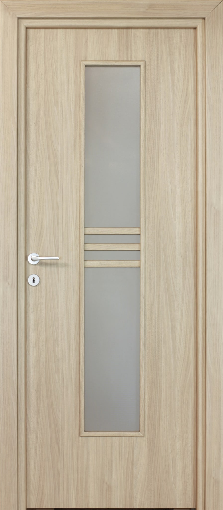 Usa interior Karpat, cu geam, reversibila, MDF, 68 x 203 cm, maro deschis