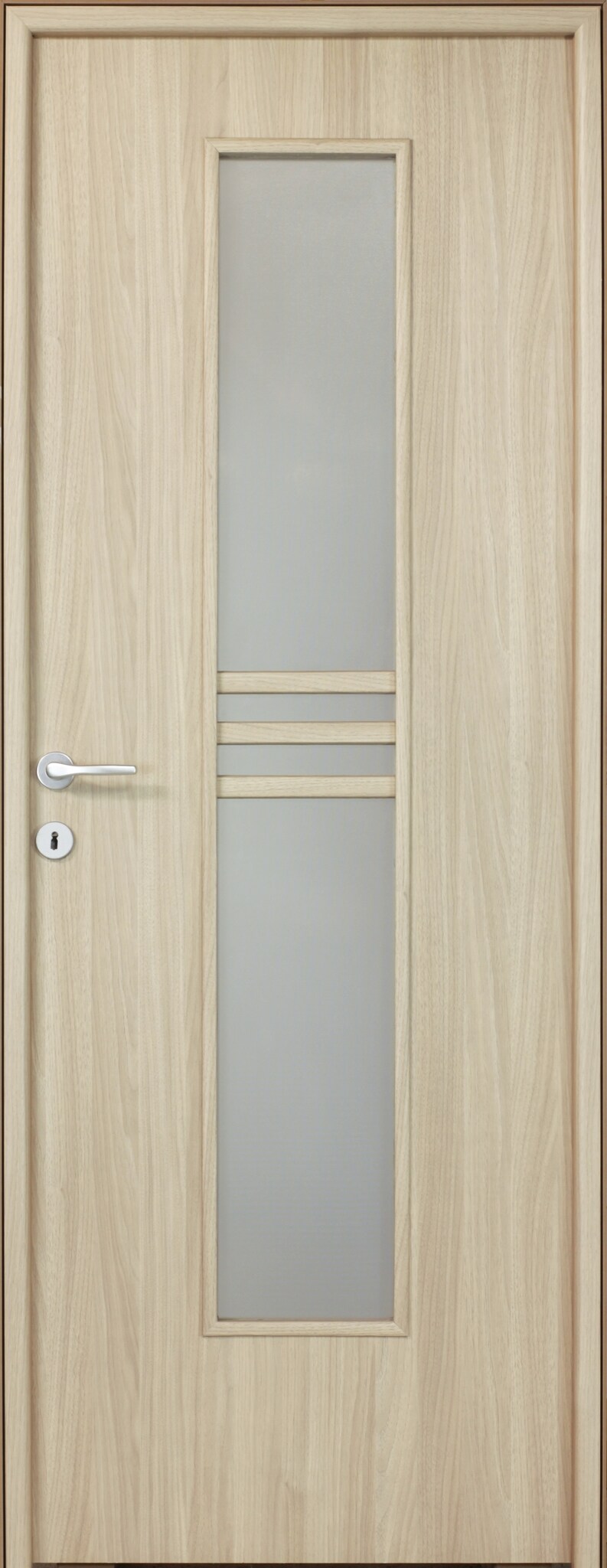 Usa interior Karpat, cu geam, reversibila, MDF, 68 x 203 cm, maro deschis