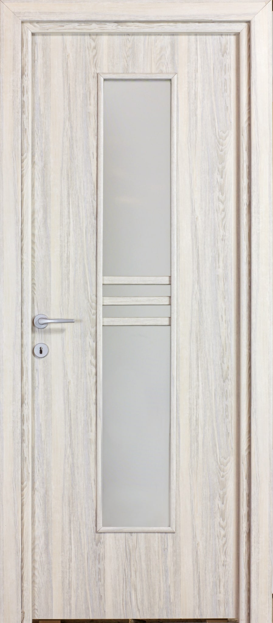 Usa interior Karpat, cu geam, reversibila, MDF, 68 x 203 cm, gri deschis