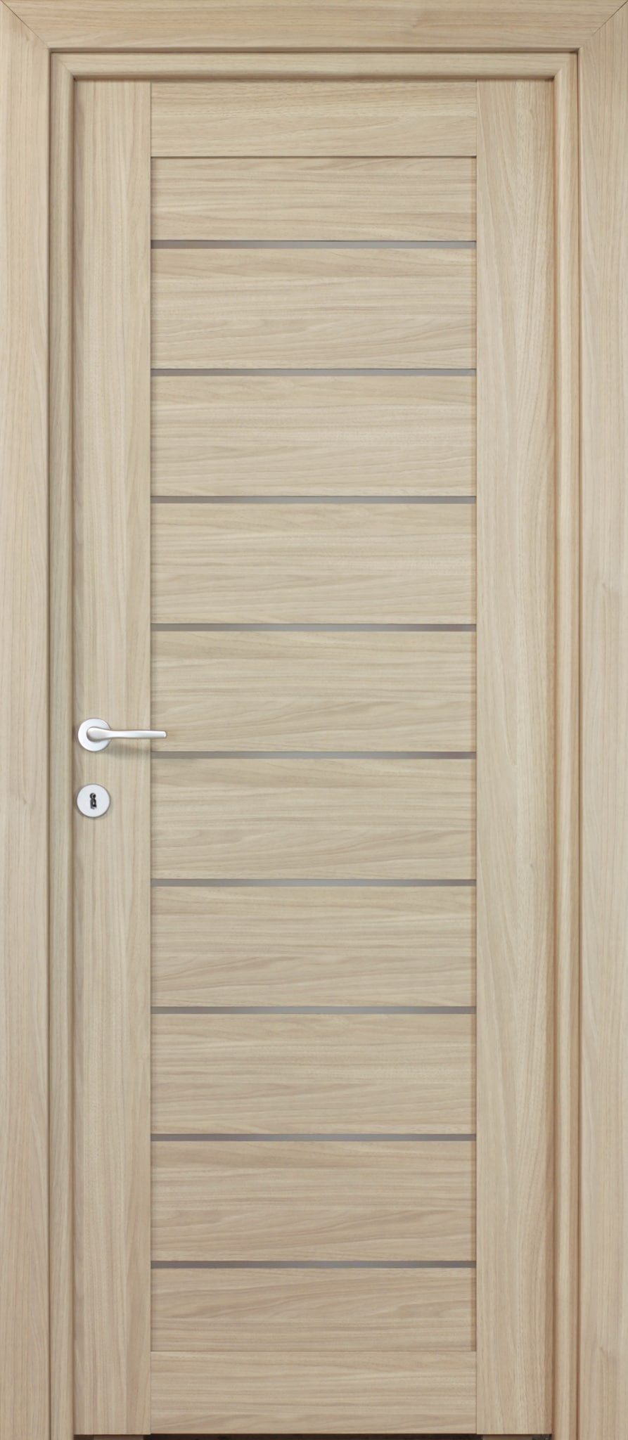 Usa interior Tarra, cu geam, reversibila, MDF, 68 x 203 cm, maro deschis