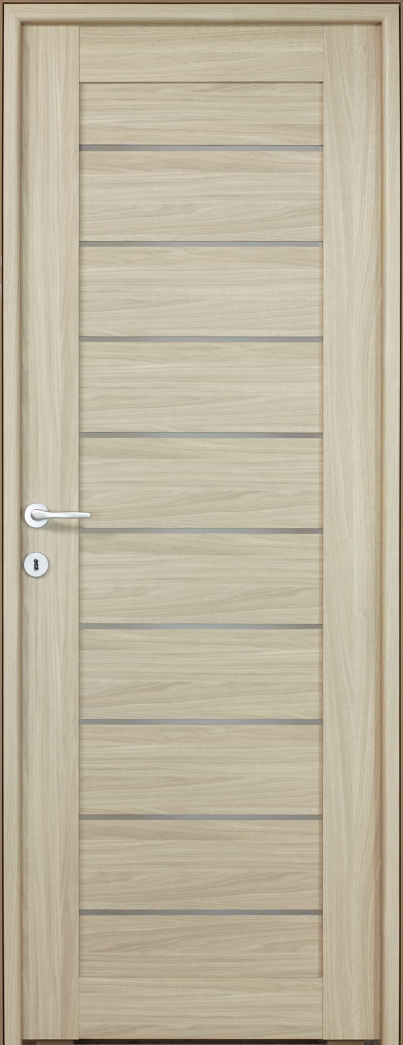 Usa interior Tarra, cu geam, reversibila, MDF, 78 x 203 cm, maro deschis