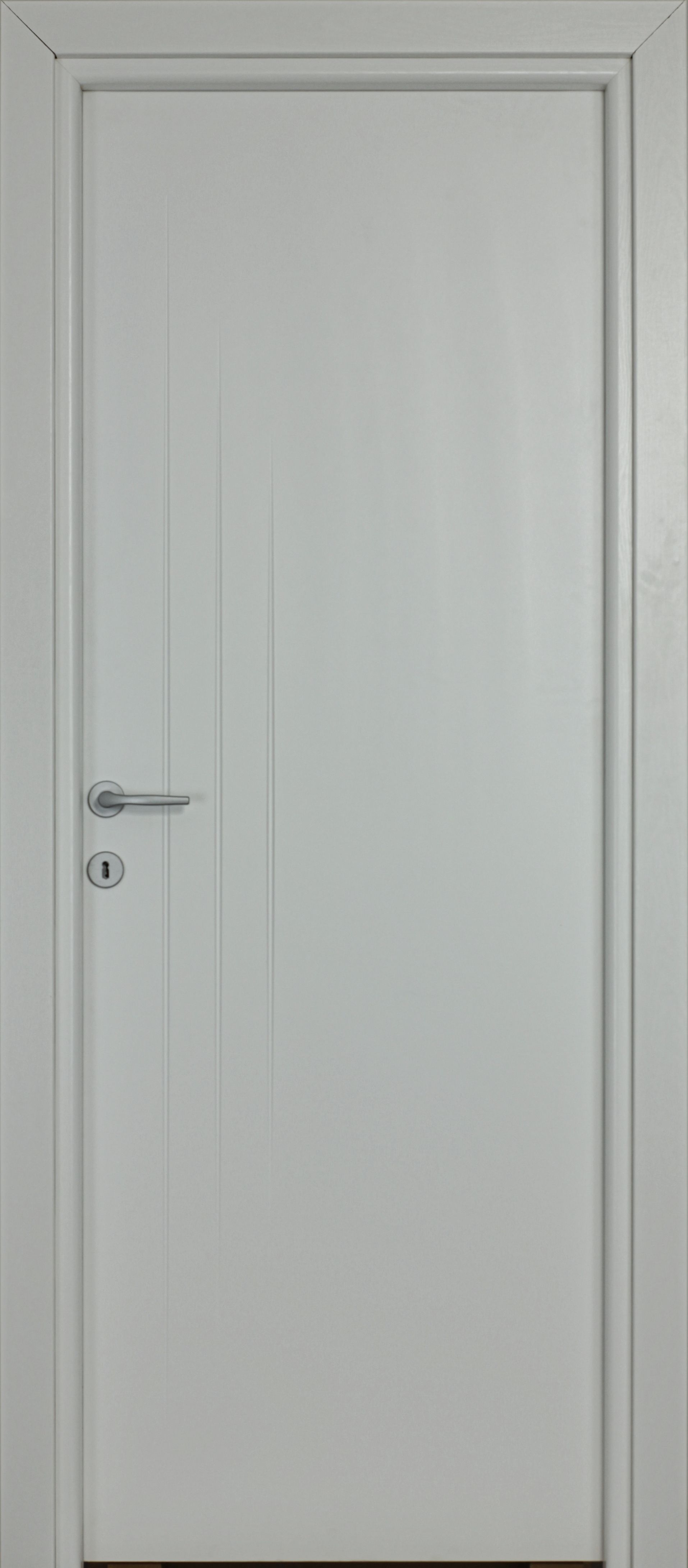 Usa interior Three Lines, fara geam, reversibila, MDF, 68 x 203 cm, alb