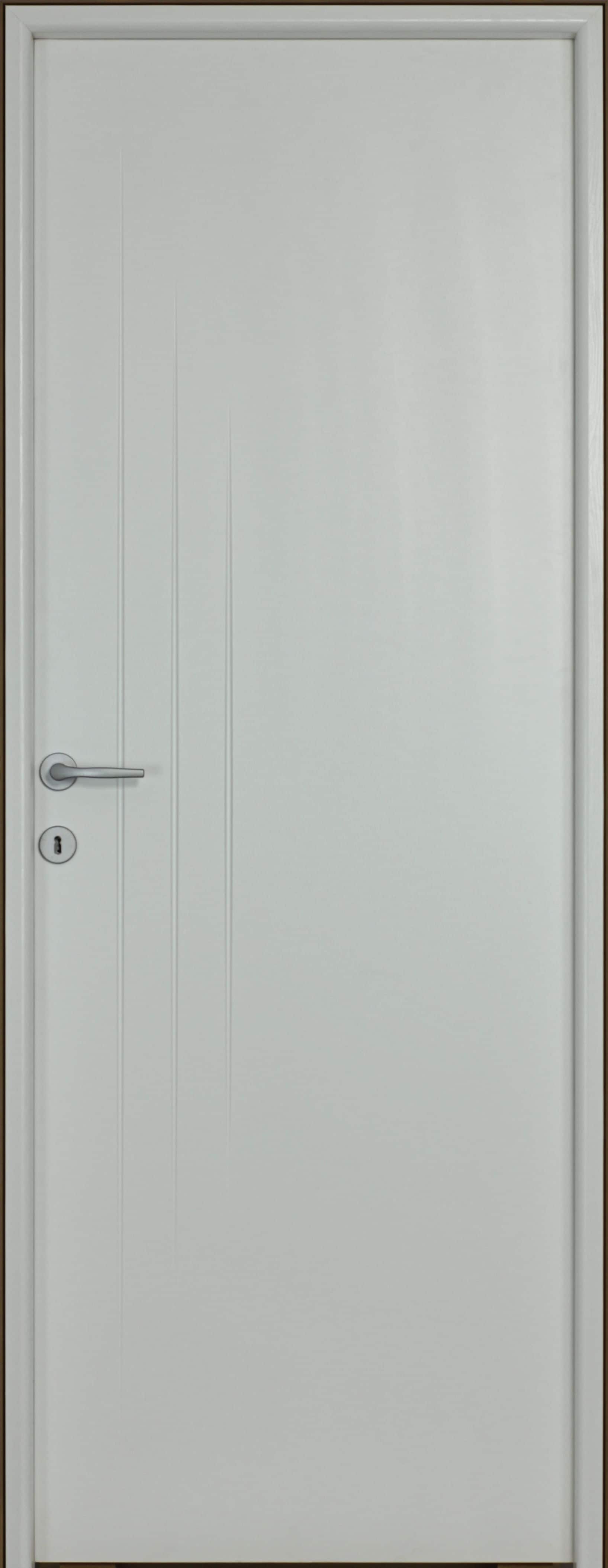 Usa interior Three Lines, fara geam, reversibila, MDF, 68 x 203 cm, alb