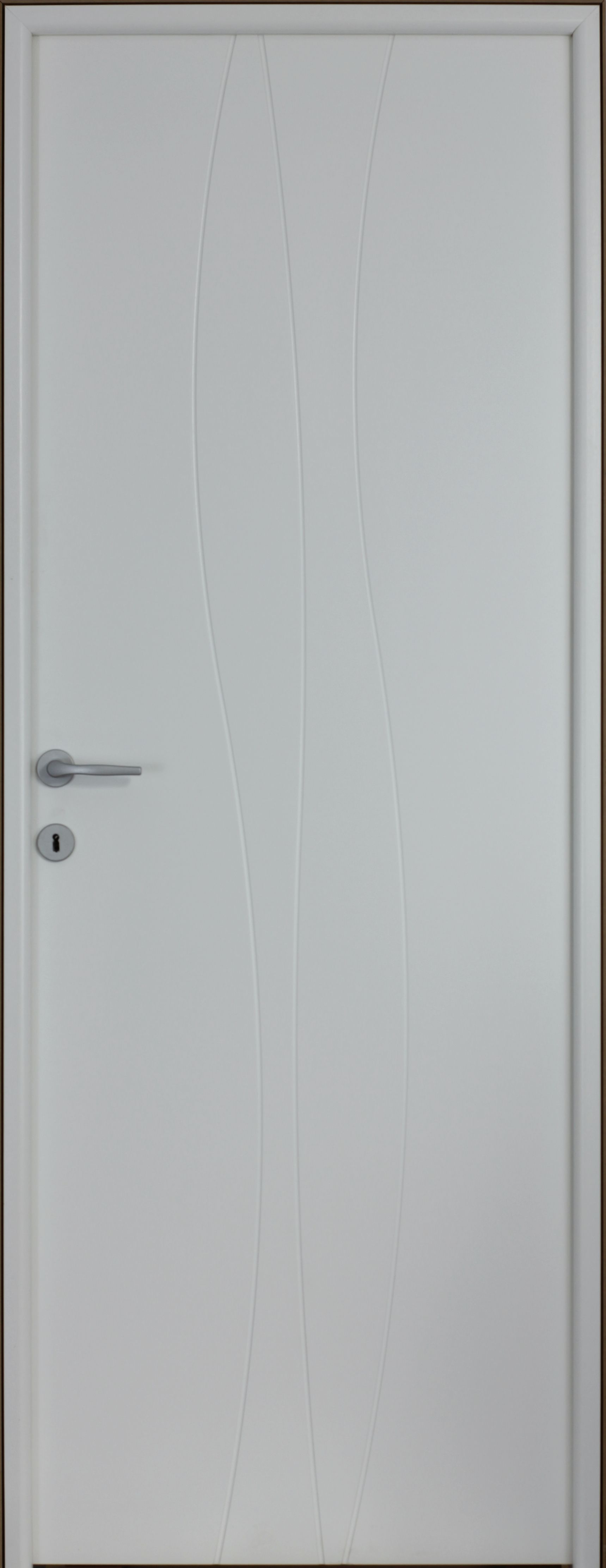 Usa interior Wave, fara geam, reversibila, MDF, 78 x 203 cm, alb