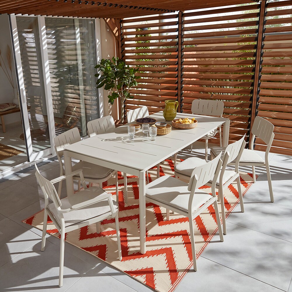 Masa terasa GOODHOME Santa Cruz, aluminiu, 240 x 90 x 76 cm, bej