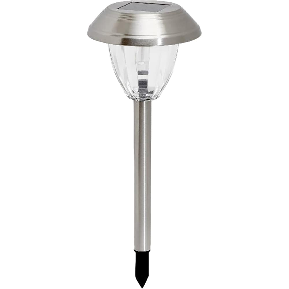 Set 4 lampi solare LED GOODHOME, 0.02 W, otel inoxidabil, argintiu