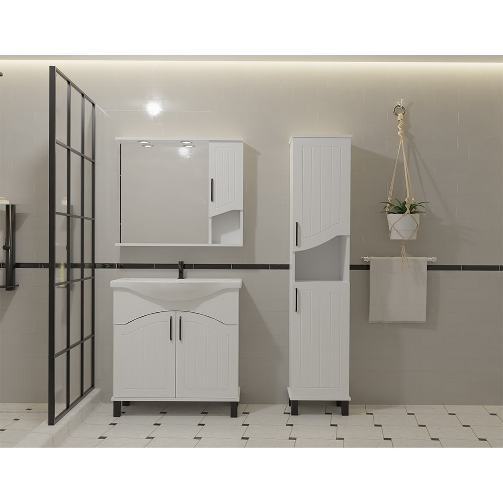 Coloana baie SANITOP Zelena, 35 x 30 x 170 cm, alb