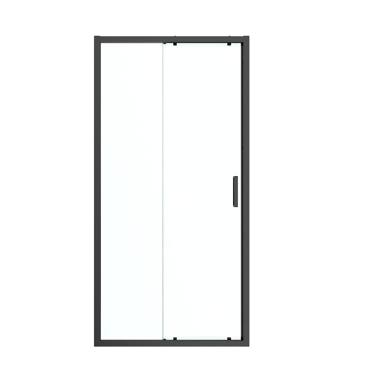 Usa dus GOODHOME Levada, sticla, 8 mm, profil negru, 120 x 195 cm
