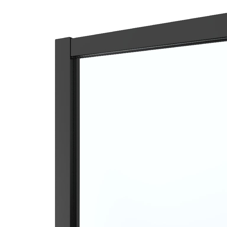 Usa dus GOODHOME Levada, sticla, 8 mm, profil negru, 120 x 195 cm