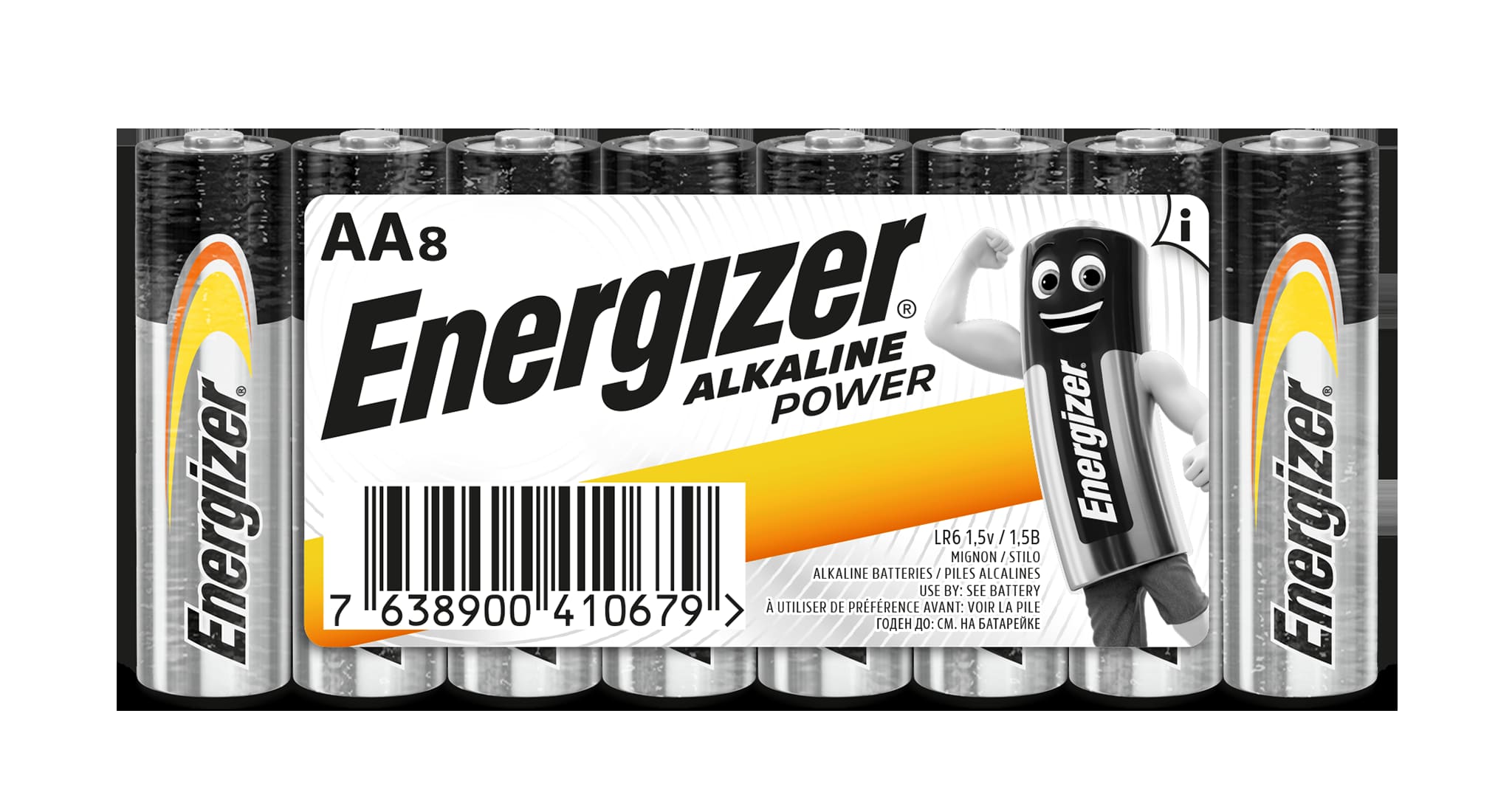 Baterii alcaline AA ENERGIZER, 8 bucati