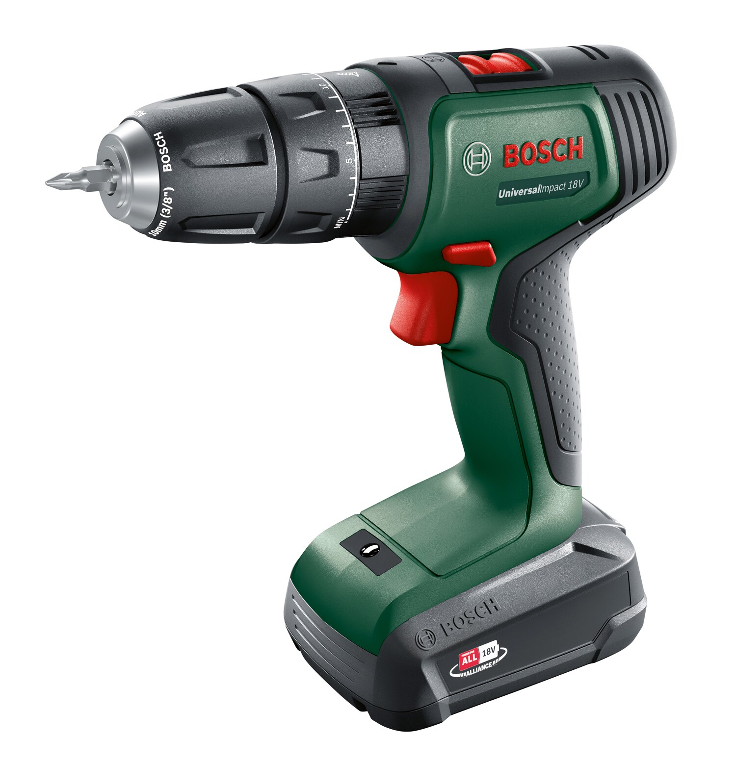 Masina de gaurit si insurubat cu percutie BOSCH Universalimpact, 18V, 2x1.5Ah, 34Nm
