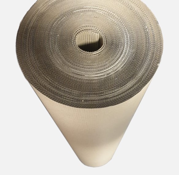 Rola pentru ambalare, hartie, bej, 2 straturi, 105 cm latime